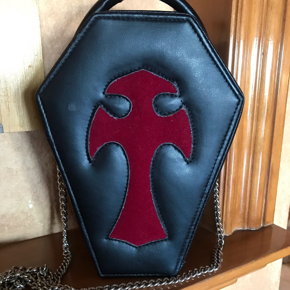 Rare Black Gothic Coffin Purse